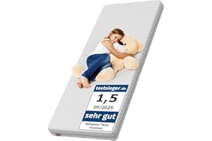 ‎BELLABINO Bellabino Twist Kindermatratze 90x190 cm – Matratze Kinderbett Härtegrad H2 – Hochwertige Kaltschaummatratze – Jugendmatratze 11 cm hoch – mit waschbarem Bezug, allergikerfreundlich