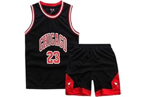 MEEHYRE 2 Pièces Tenue Basket Enfant, Maillot de Basket Enfant, Ensemble Basket Enfant, Gilet Basket Enfant & Shorts Basket Enfant