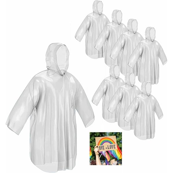 SmileLucky 100 stuks bulk wegwerp regenponcho met capuchon voor volwassenen, regenkleding voor mannen en vrouwen, directe bescherming tegen regen SmileLucky 100 stuks bulk wegwerp regenponcho met capuchon voor volwassenen, regenkleding voor mannen en vrouwen, directe bescherming tegen regen