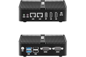 HYSTOU Mini PC Fanless Industriale: N100 Mini Computer 8GB Ram 256GB SSD Mini PC Windows 11 Pro per Industrial
