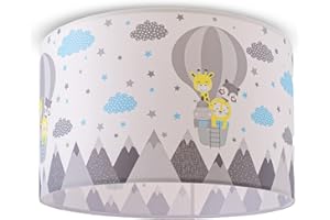 ‎PACO HOME Paco Home Hängelampe Kinderzimmer Deckenlampe Pendelleuchte Babyzimmer Pendellampe Versch. Motive Jungen Mädchen E27, Farbe:Design 6 (Ø45,5 cm), Leuchtenart___Farbe:Deckenleuchte - Weiß