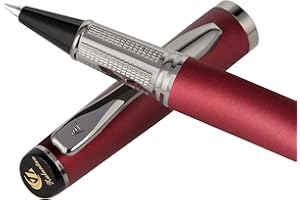 Zalantan Liquid Ink Rollerball Pen,Luxury pen,Nice pen Metal pen Smooth writing stylish design effortless writing,fancy pens with gift case for Men & Women with 2 Refills-pear red