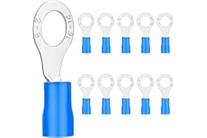 DAWENUR 20 capicorda ad anello, 1,5 – 2,5 mm², blu, diametro foro M8, connettori a schiacciamento, isolati in PVC, connettori in rame stagnato