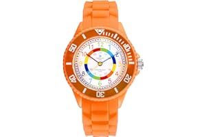 Alienwork Kids Orologio di Apprendimento Bambini Ragazzi Ragazze Tempo di Apprendimento Impermeabile 5 ATM