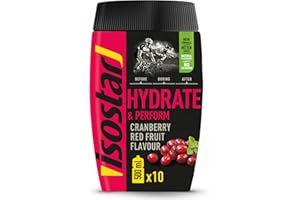 ‎ISOSTAD Isostar Hydrate & Perform: 400 g isotonisches Elektrolytgetränk – Elektrolytlösung zur Unterstützung der sportlichen Leistungsfähigkeit – Red Fruits