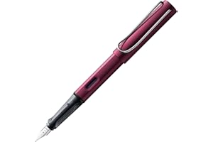 ‎LAMY Lamy AL-star black purple Füller – Füllhalter mit ergonomischem Griff & polierter Stahlfeder in Strichbreite M – leichtes Aluminiumgehäuse – inkl. Tintenpatrone T 10 blau – Rechtshänder