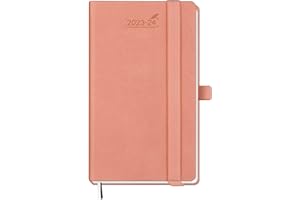 BEZEND Petit Agenda 2024 de Poche 15,5x9cm [Rose] Agenda 2024 Semainier A6 17 Mois D'août.'23 à déc.'24 | Couverture Rigide en Cuir PU