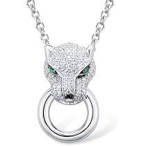 Orecchini pendenti con pantera in argento sterling per donna