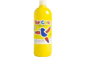 PASUTO Toy Color Tempera Paint | Yellow | 1000 ml | Washable Paints for Kids | Poster Paint