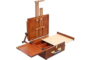MEEDEN Caja Pochade: Caja de Caballete Portátil para Pintar en Lienzo con Bolsa de Transporte de Nylon - Caballete de Mesa para Pintura - de Pintura para Adultos para Viajes al Aire Libre