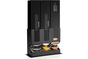 RECAPS Soporte para Cápsulas de Café Compatible con Cápsulas VertuoLine Color Negro Hierro Fundido (Cápsulas de Café con Caja de Manga Excluidas)