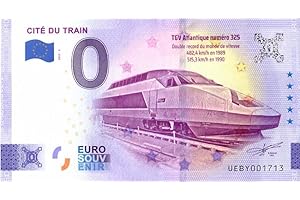 2 EURO COMMEMORATIVI Billet Touristique 0 Euro France · TGV · Cité du Train · Souvenir zéro € Note Billet de Banque