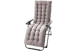UPSEA Garden Sun Lounger Cushions Only, Reclining Sun Lounger Cushion Pads Non-Slip Thickened Outdoor Chair Cushions Outdoor Mattress Recliner Quilted Thick Padded Seat Cushion (No Chair)