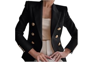 NUSGEAR 2023 Chaqueta Mujer Blazer Slim Fit Color sólido Traje Cardigans Delgado Manga Larga Primavera otoño Oficina Negocios Elegante Chaqueta Bolsillo Moda Casual cómodo Abrigo tamaño Grande Outwear
