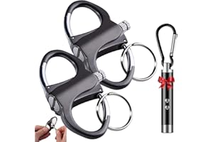 MLTHCIG Encendedor Llavero, Mechero de Metal Reutilizable Impermeable, Cerilla Permanente, Iniciador de Fuego para Camping, Coche, Hogar, Herramienta de Supervivencia para Emergencias al Aire Libre(2PCS)