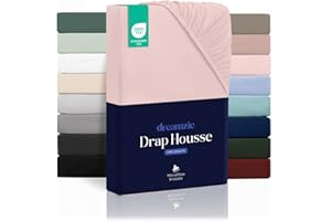 Dreamzie - Drap Housse 140x200 Bonnet 35 cm | Microfibre Ultra Douce - Matelas Épais - Oeko-Tex | Confort, Respirabilité, Entretien Facile - Rose