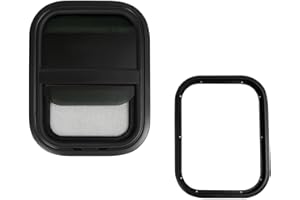 HUOMMGS Wohnmobilfenster 300 x 400mm Schiebefenster Gehärtetes Glas Camperfenster Upgrade Wohnmobil Fenster mit Fliegengitter Modern Wohnwagenfenster RV Ausstellfenste für Wohnwagen
