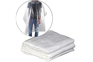 O'woda Capa Peluquería Profesional Desechable, 100 unidades,Impermeable, Peluquería Con Oreja Gorro, para Peinados, Cortes y Teñidos (120 * 90 cm)