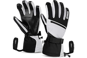 Unigear Guanti da sci per uomo e donna, impermeabili e antiscivolo, per sci, snowboard, pattinaggio su ghiaccio, escursionismo