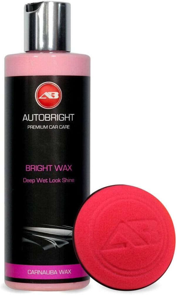AutobrightAutobright 250ml Carnauba Creme Car Wax Polish Bright Wax Wet Look Shine +App, USA made