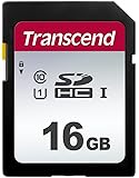 Transcend Carte Mémoire SDHC 300S 16 Go - UHS-I Classe 3 - 3D NAND - TS16GSDC300S
