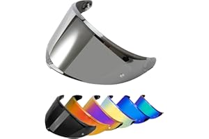 PSLER Visiera per Casco per K6 K6s, Visiera Colorata Accessori per Casco da Moto Ricambio per K6 K6s(Argento Specchio)