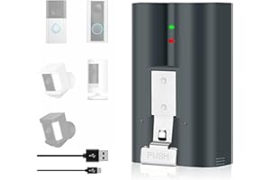 LHPHEIX Battery for Ring Doorbell 2/3/4/3Plus,6040mAh Quick Release Battery and Charger Hub for Stick Up Cam battery (2nd/3 Gen),Spotlight Camera,Solar Floodlight,Peephole Cam (Battery 1Pcs)