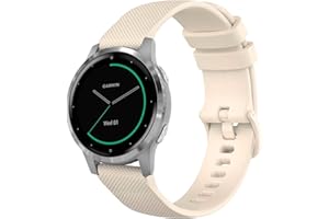 Issinlky paska dla Garmin Venu 2S/Vivomove 3S/Vivoactive 4S, 18 mm Miękki silikonowy pasek dla Fossil Ladies Gen 6/Fossil Ladies Gen 5E/Fossil Ladies Q Venture HR Gen 4/Gen 3/Withings Steel HR 36 mm