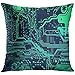 Produktbild Deglogse Throw Pillow Cover Circuit Board Electronic Computer Hardware Technology Motherboard Digital Chip Tech Science Integrated Decorative Pillow Case Home Decor Square es Pillowcase