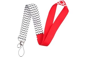 JAPANSAI Lanyard estilo Rojo Bonito | Cordón para el Cuello | No Pierdas más tus Llaves | Llavero para Móvil Mascarilla Teléfono y Llaves| Regalo Original