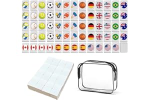 KBIBCK Seaside Escape Game Blocks Mahjong Sets, 65 Tiles Seaside Escape Board Games, Mini Mahjong Set, Flags & Balls Pattern Mahjong Game, Beachside Board Games, Family Board Games for Kids and Adults