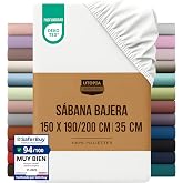 Utopia Bedding Fitted Sheet 150 x 190/200 - White | Oeko Tex Certified - Brushed Polyester Microfiber - 35cm Deep Pocket