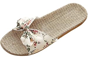 SUSENSTONE Sandales Plates Femme Bowknot Lin Lin Femme été UltraLéger Sandales Yoga Mat Tongs de Plage et Claquettes de Piscine Mode Antidérapante Chaussures