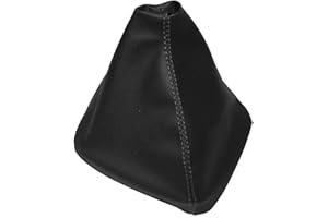 AERZETIX: Schaltsack schaltmanschette kunstleder schwarz mit schwarz nähten