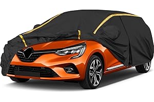 FCFEWLSDE Ufgwhirl Bache Voiture Exterieur pour Renault Clio 5 Housse de Voiture,Protection UV Anti-Neige et Coupe-Vent Tous Temps avec Bande réfléchissante