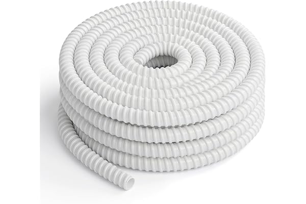 Kondensatsslang Ø 16 mm 10 m, PVC dräneringsslang för luftkonditionering och delad luftkonditioneringsapparater, UV-beständig, kan skäras till, slang för luftkonditioneringsapparater