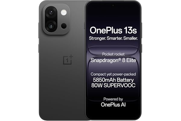 OnePlus 13s | Snapdragon® 8 Elite | Smarter with OnePlus AI | Lifetime Display Warranty | 12GB+256GB | Black Velvet