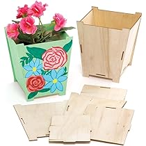 Baker Ross FX689 Worst Hond Houten Potlood en Krijthouder Sets - Set van 3, Houten Knutsel Sets voor Kinderen