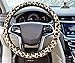 Car Seat Covers Classic Plush Leopard Comfortable and Warm 1 Seat Cover, 1 Steering Wheel Cover,1 seat Belt Cover