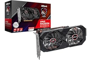 Asrock Radeon RX 6500 XT Phantom Gaming 4GB OC GDDR6 Graphics Card, RDNA2, AMD FidelityFX, 1024 Streams, 2820MHz Boost
