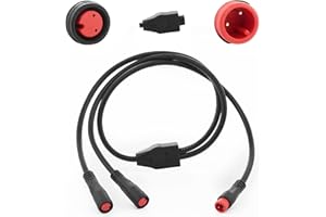 BALUOQI Câble d'extension Split en y rallonge 1t2 avec connecteur étanche 2pin / 3Pin / 4pin / 5pin pour Lampes ebike, capteurs d'engrenages et Freins dans Le kit de Conversion ebike