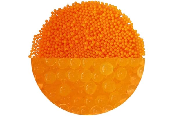trendfinding 100 g de granulés retenant l'eau Orange, granulométrie 3.5-4 mm, décoration pour Fleurs et Plantes, 10 litres très économique, Utilisation Polyvalente