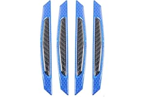 GUANG-T Auto Car Door Edge Protective Strips Multi Colors Guards Buffer Trim Molding Protection Strip Scratch Protector Reflective Safety Warning 4Pcs/Set (Blue)