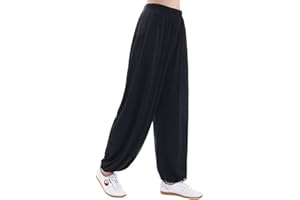 MESHIKAIER Grande Taille Super Doux Sarouel Pantalon Femme en Modal Pantalon Yoga Pantalon Harem Pantalon Bouffant pour Sport Jogging DanseÉlastique et Extensible