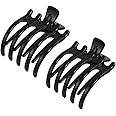 Mytoptrendz® Ladies Crab Style Hair Claw Clamp Black Set of 2