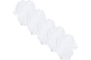 TupTam Baby Unisex Langarm Wickelbody Print/Uni 5er Pack