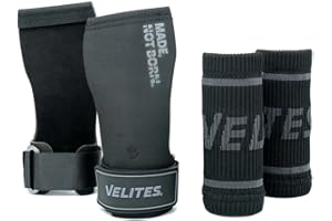 Velites - Calleras All Terrain Oficiales de Crossfit® Games - Sin magnesio y Todo Tipo de Barras - Muñequeras y Bolsa de Transporte Incluidas - Dominadas, Muscle Ups y Toes to Bar