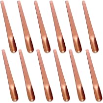 12 Mini Cuillères à Café En Inox - 12cm - Pour Dessert, Glace, Sucre - Argenté - Lot Économique
