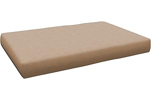 POKAR Coussin pour Palettes Euro - 1x Assise 120cm x 80cm x 15cm, en Mousse formée à Froid, très Confortable, Canapé de Jardin, Intérieur et Extérieur, sans Palette, Beige
