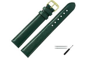 MARBURGER Uhrenarmband 18mm Leder XL Glatt Mit Naht - Werkzeug Montage Set 66018